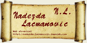 Nadežda Lacmanović vizit kartica